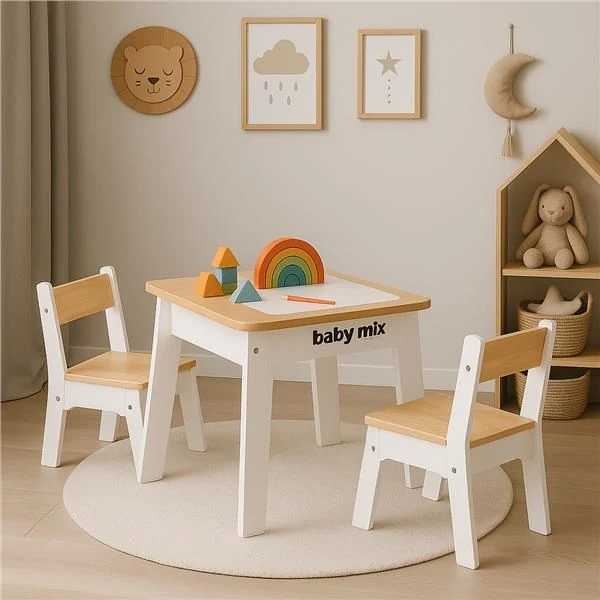 Dětský stůl a židle Baby Mix Leaf Natural