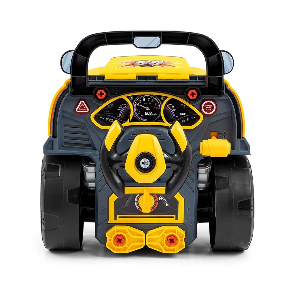 Realistický model přední části auta s otevírací kapotou Milly Mally N-GINE yellow