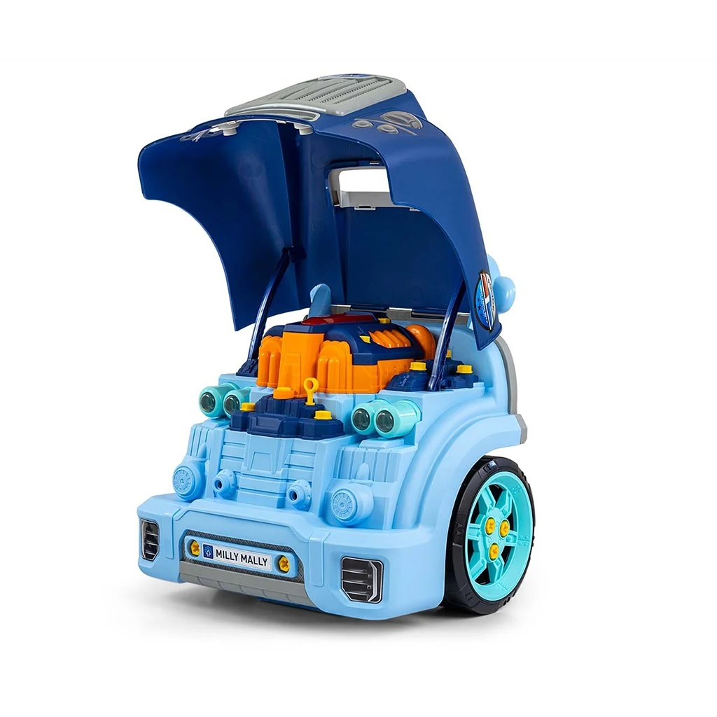 Realistický model přední části auta s otevírací kapotou Milly Mally N-GINE blue