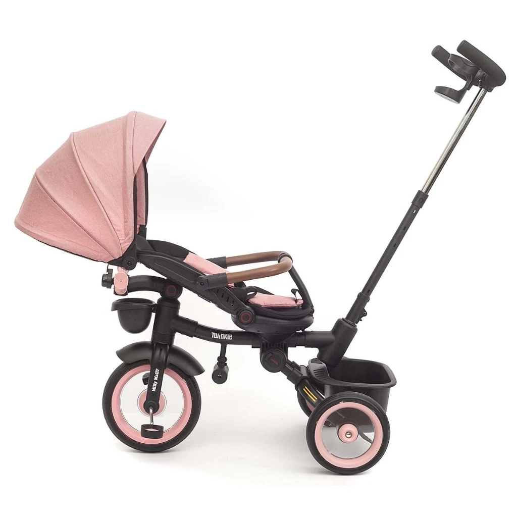 Luxusní dětská tříkolka s osvětlením Milly Mally Twinkle pink