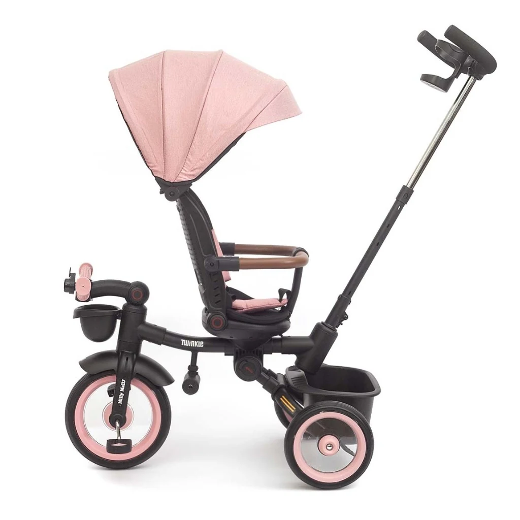 Luxusní dětská tříkolka s osvětlením Milly Mally Twinkle pink