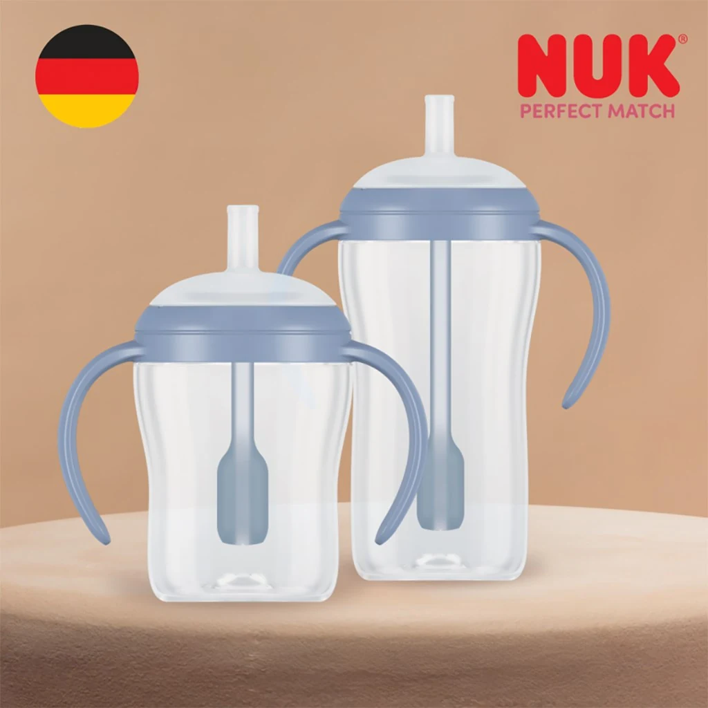Kojenecká láhev NUK Perfect Match na učení s brčkem PENGUIN 150 ml