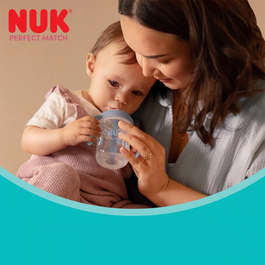 Kojenecká láhev NUK Perfect Match na učení s brčkem PENGUIN 260 ml
