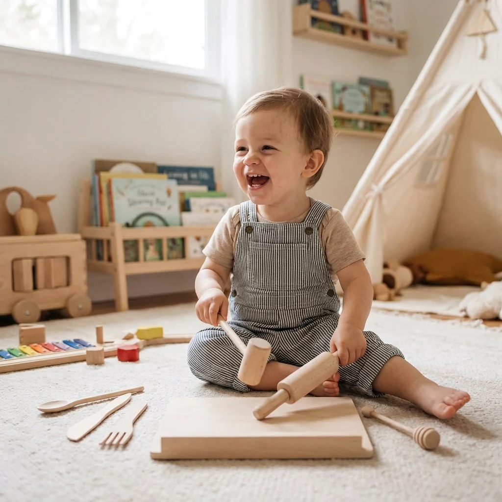 Dřevěná kuchyňská sada pro malé šéfkuchaře Baby Mix