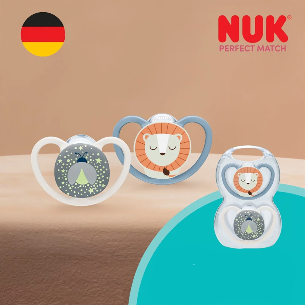 Dudlík NUK Perfect Match Air Night FIREFLY/LION 6-18m 2ks box, vel. 6-18 m