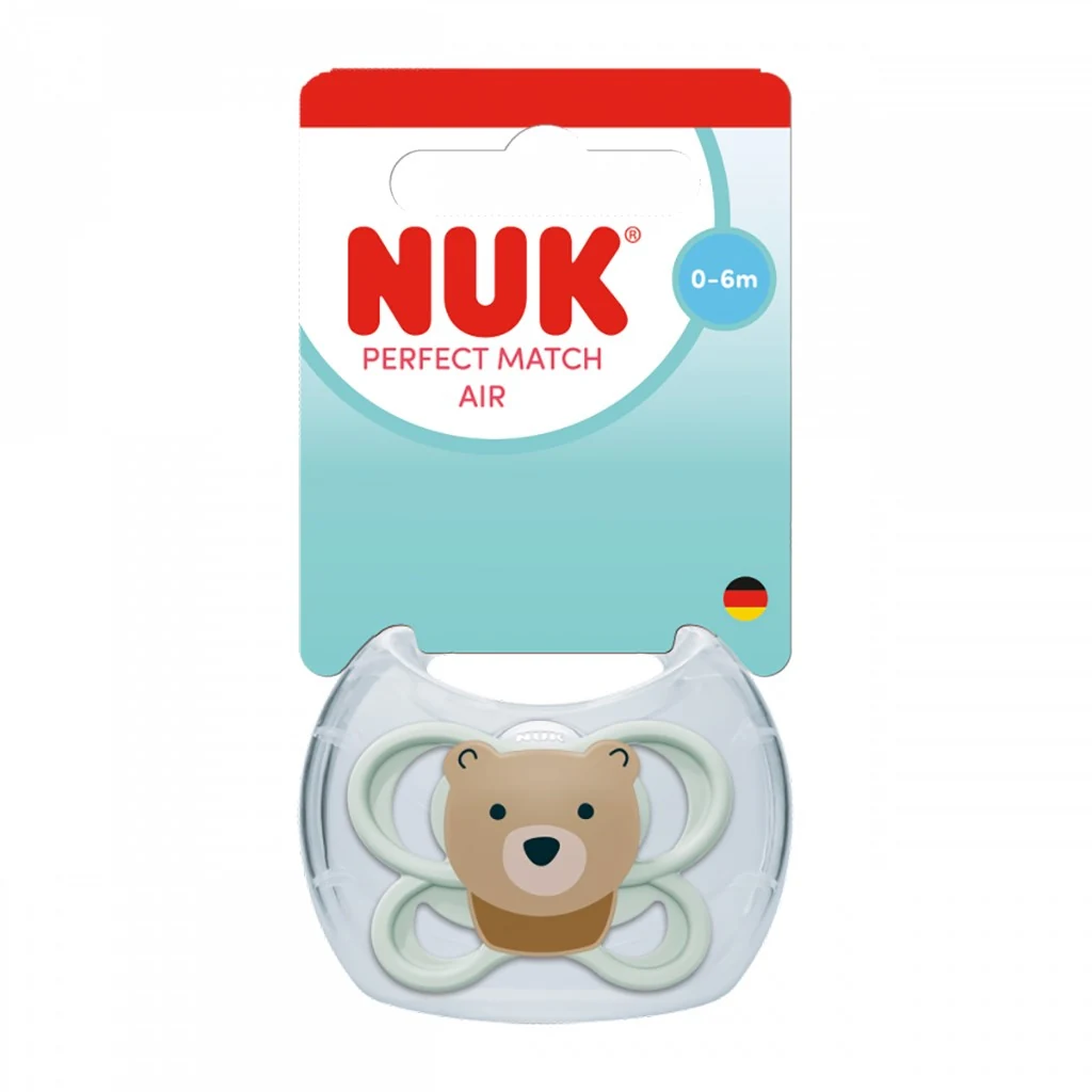 Dudlík NUK Perfect Match Air BEAR 0-6m 1ks box, vel. 0-6 m