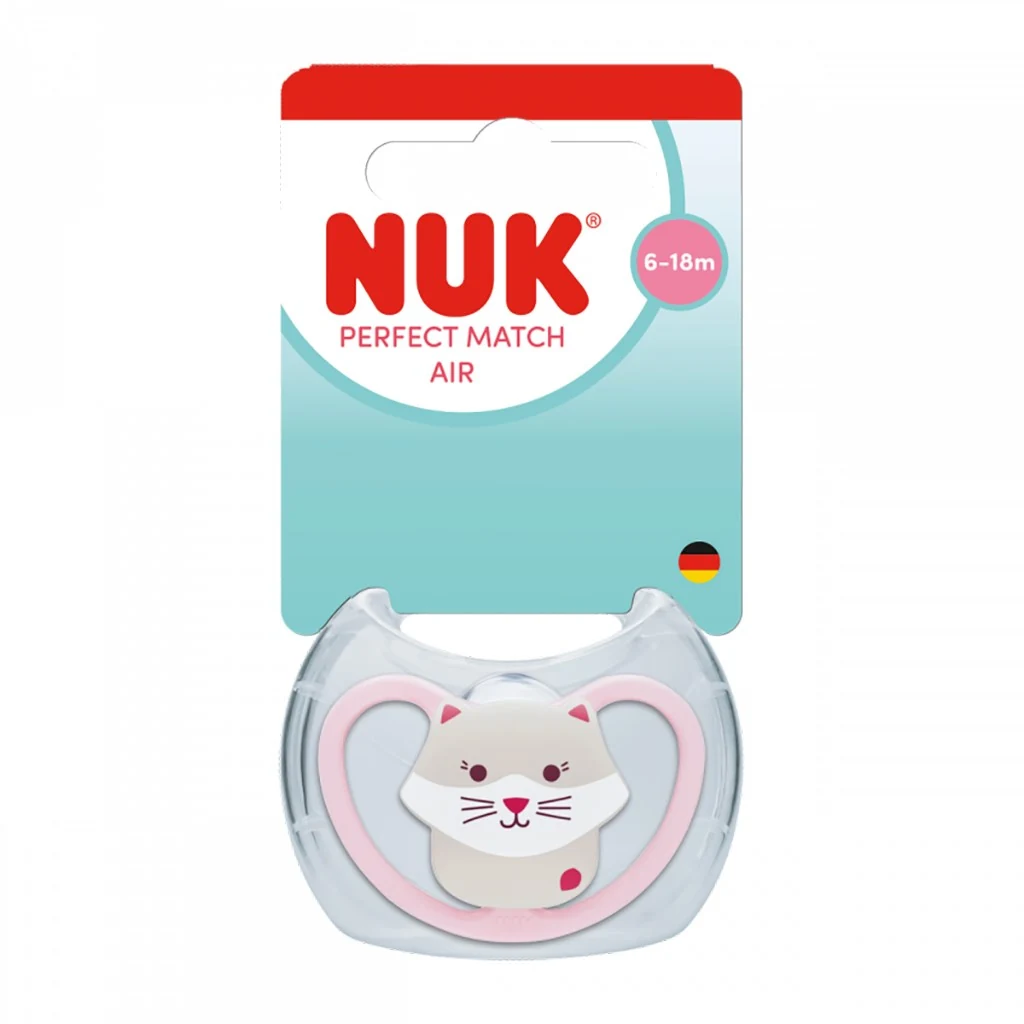 Dudlík NUK Perfect Match Air CAT 6-18m 1ks box, vel. 6-18 m