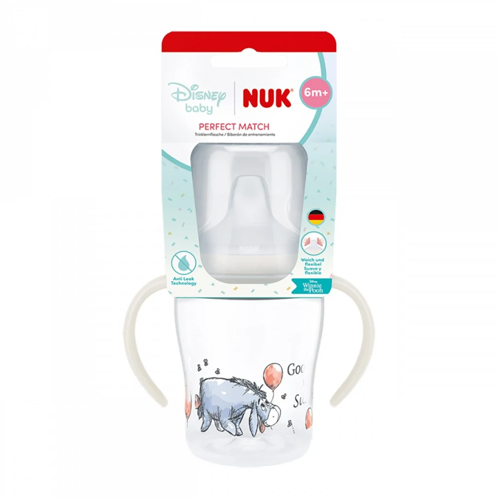 Kojenecká láhev NUK Perfect Match na učení DISNEY Medvídek Pú Oslík 150 ml
