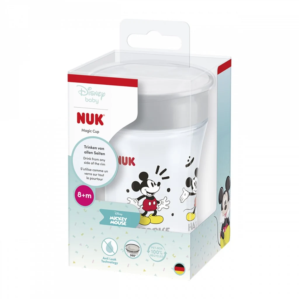 Dětský hrníček Magic NUK Cup Mickey Mouse (8+ m.) NUK 360° 230 ml