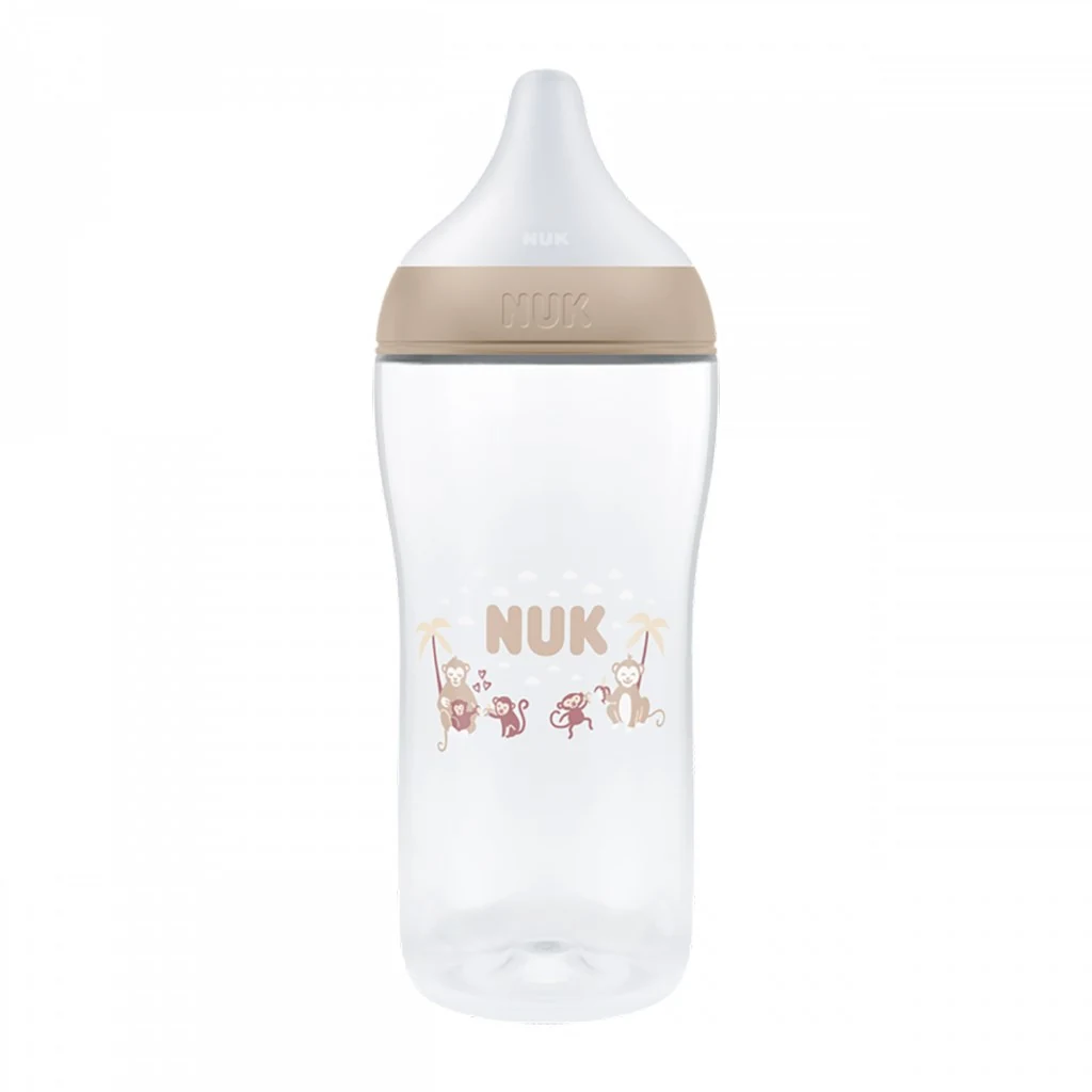 Kojenecká láhev NUK Perfect Match s kontrolou teploty XL Monkey 360 ml
