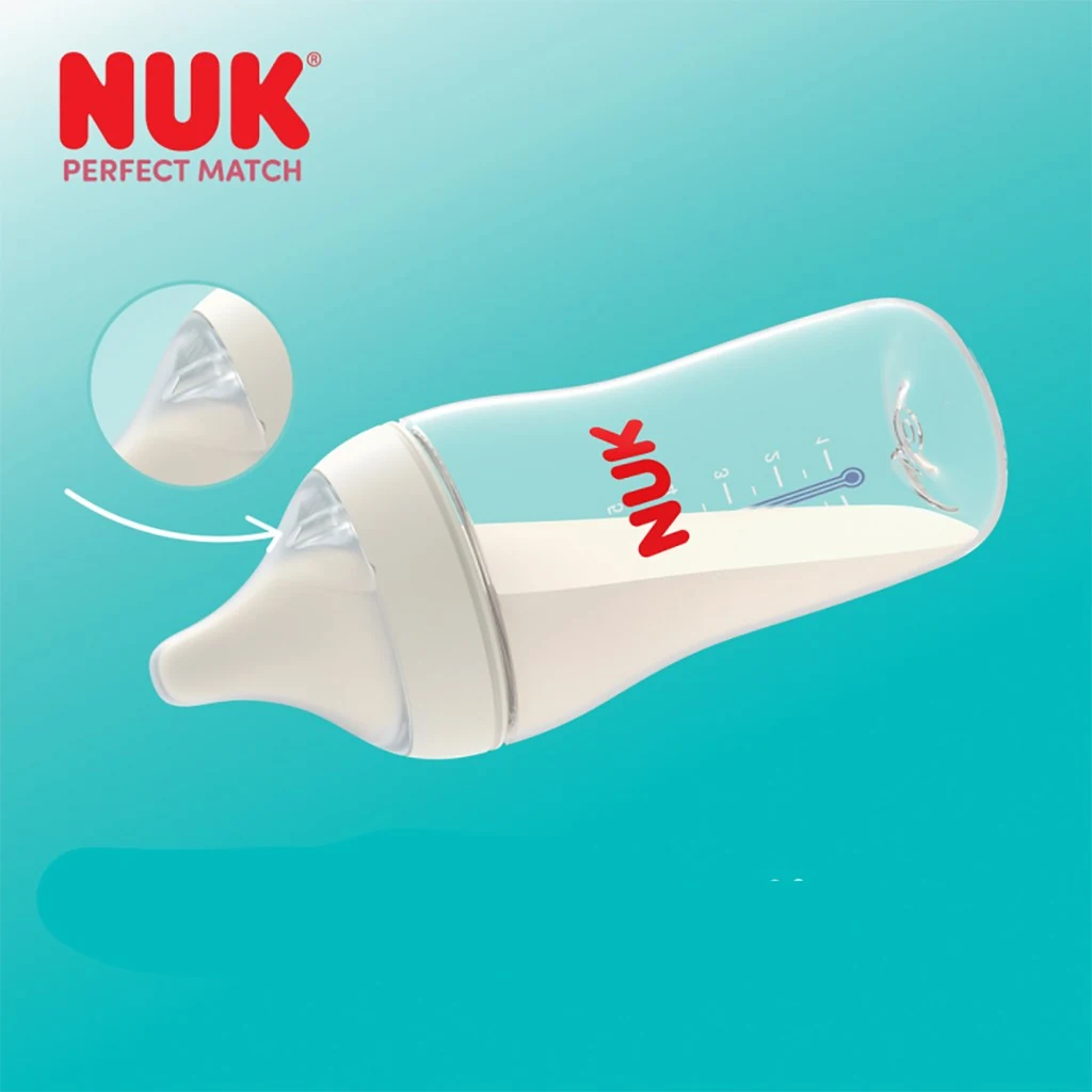 Kojenecká láhev NUK Perfect Match s kontrolou teploty XL Monkey 360 ml