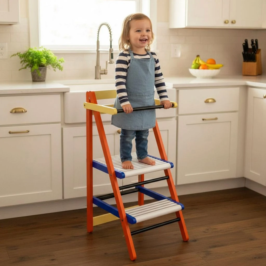 Dřevěný Kitchen Helper - dětský pomocník