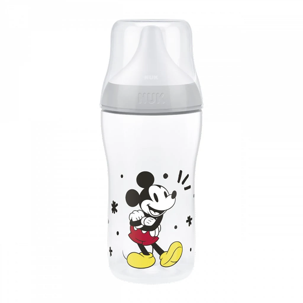 Kojenecká láhev NUK Perfect Match s kontrolou teploty Disney Mickey 260 ml grey