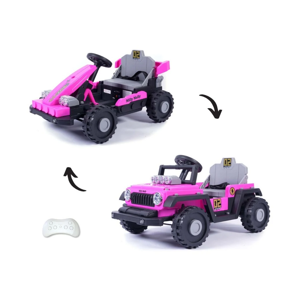 Elektrické autíčko Milly Mally Prime 2w1 pink