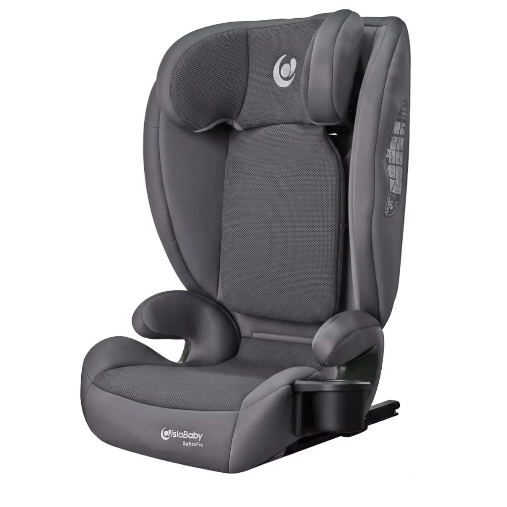 IslaBaby SafiroFix i-Size – autosedačka 100–150 cm, 15–36 kg s ISOFIX | Mesh Grey 2026
