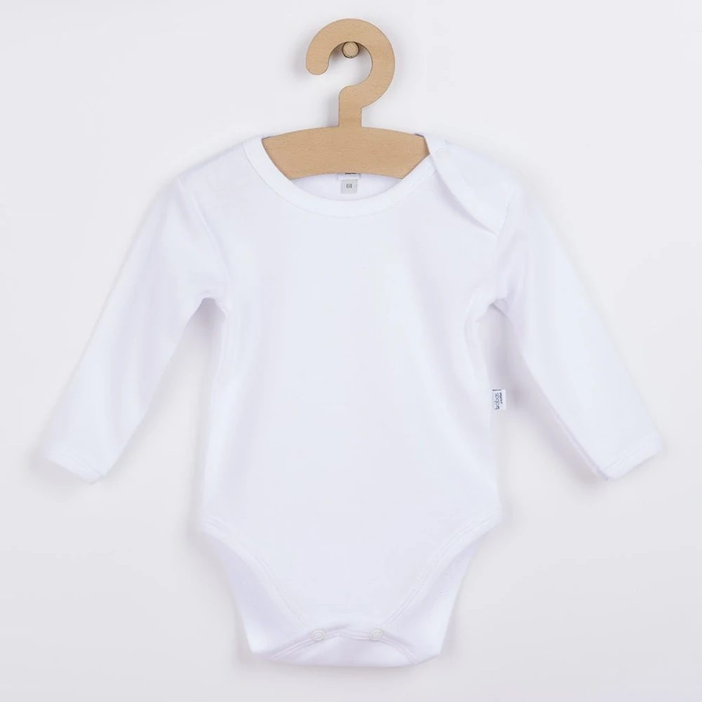 Kojenecké body s dlouhým rukávem Bobas Fashion bílé velikost 74 (6-9m)