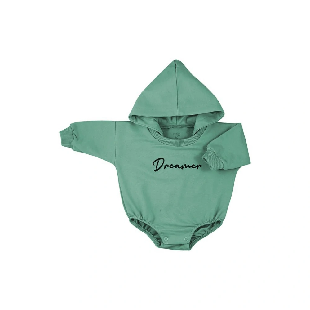Kojenecké teplákové body baggy s kapucí Koala Dreamer zelená velikost 74 (6-9m)