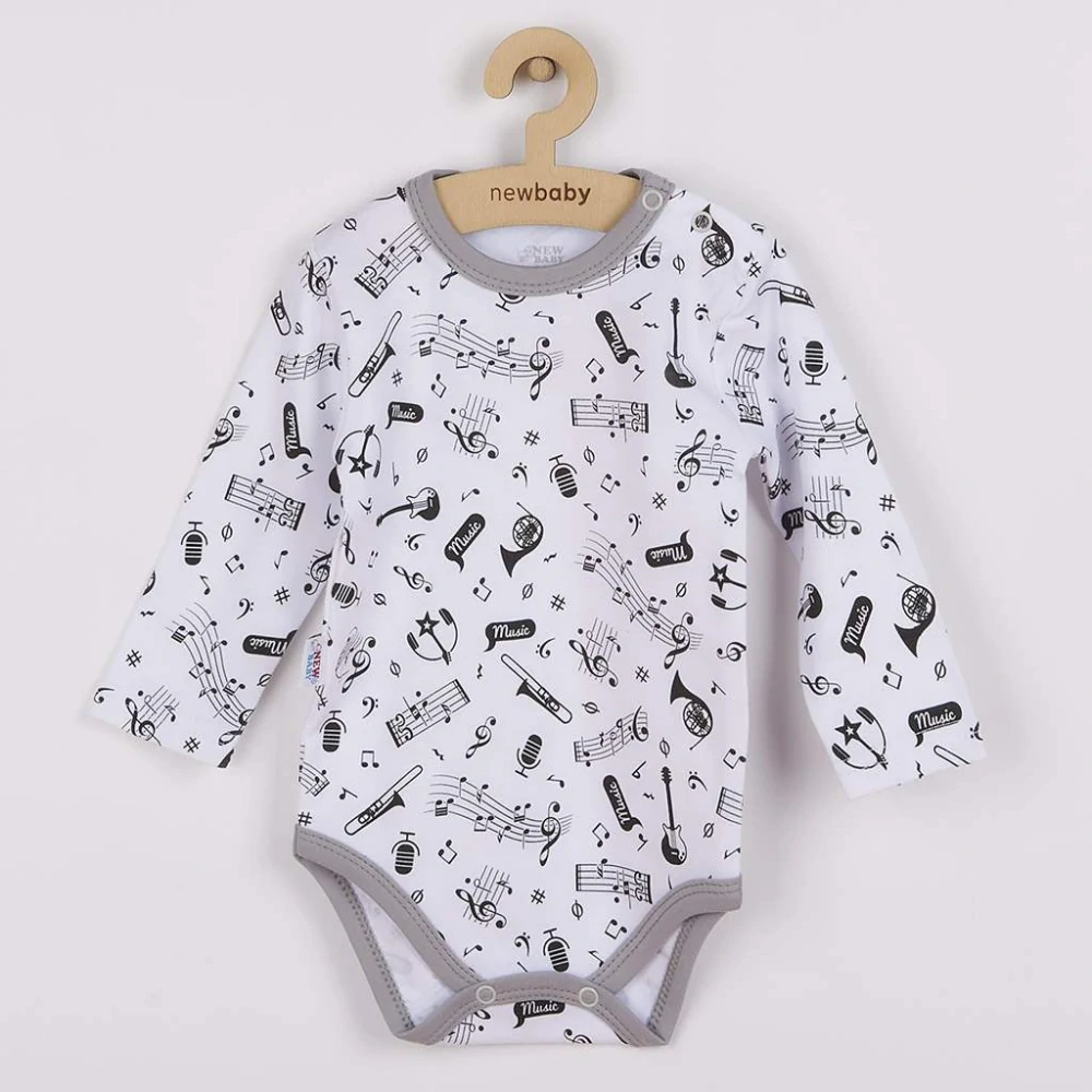 Kojenecké body s dlouhým rukávem New Baby Music velikost 86 (12-18m)