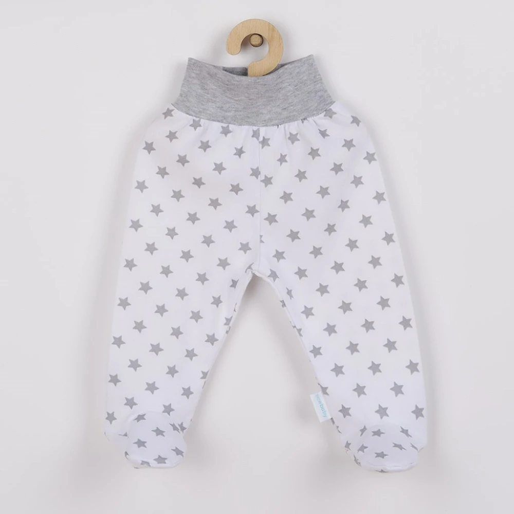 Kojenecké polodupačky New Baby Classic II šedé s hvězdičkami, vel. 68 (4-6m)