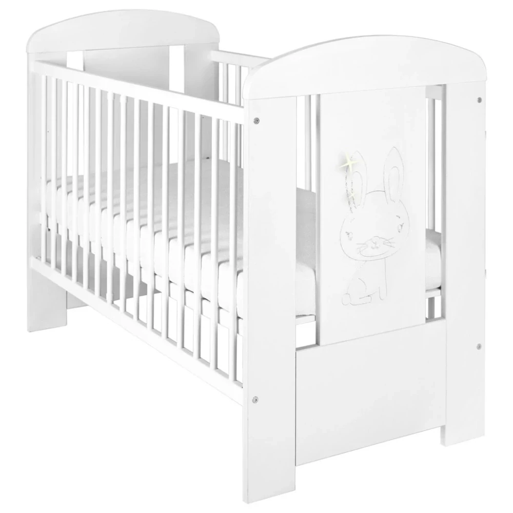 Dětská postýlka New Baby Králíček standard bílá