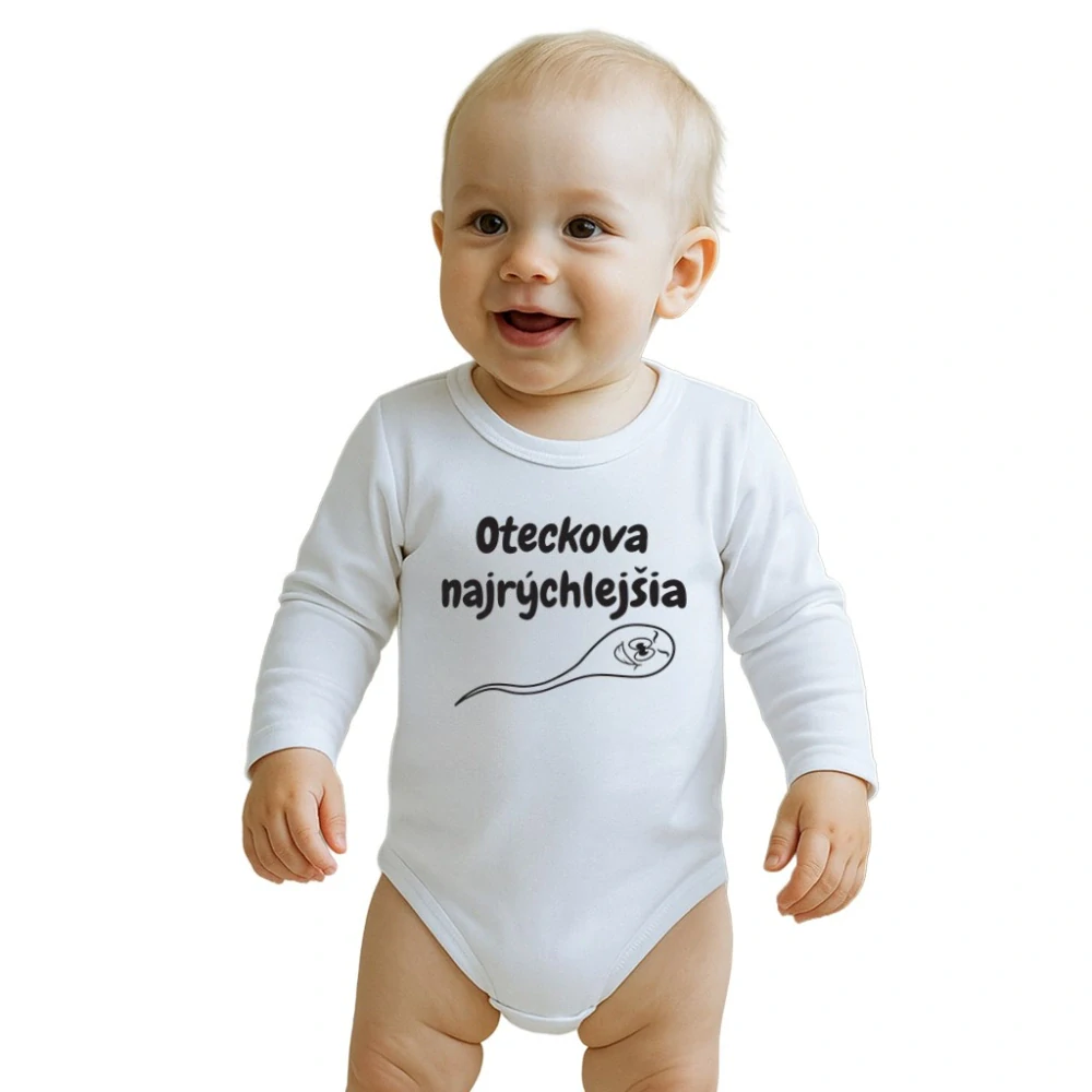 Body s potiskem New Baby Oteckova najrýchlejšia, vel. 68 (4-6m)