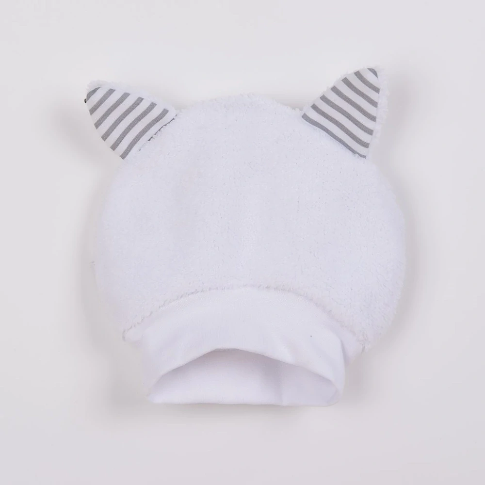 Luxusní dětská zimní čepička s oušky New Baby Snowy collection velikost 68 (4-6m)