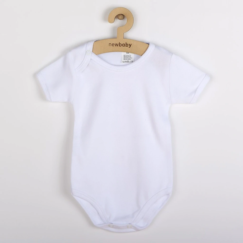 Luxusní body krátký rukáv New Baby - bílé velikost 98 (2-3r)