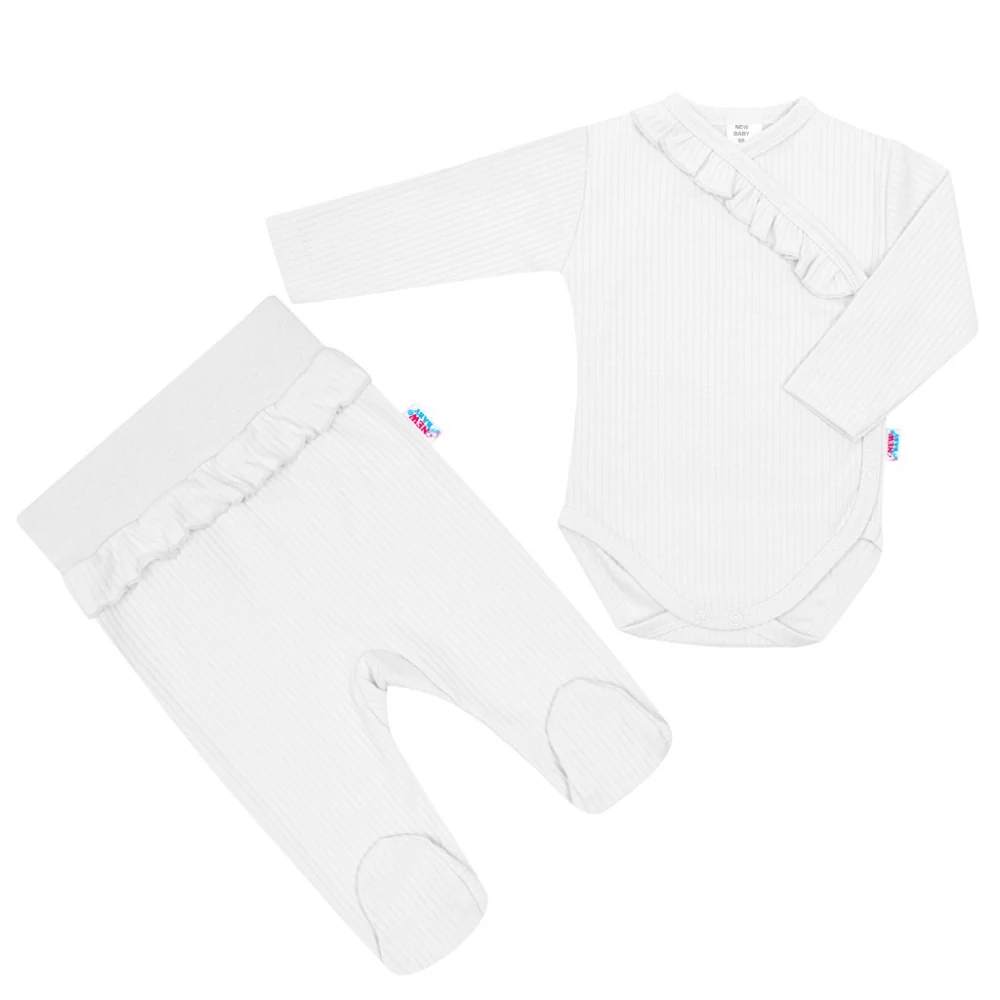 2-dílná kojenecká souprava New Baby Stripes bílá, vel. 86 (12-18m)