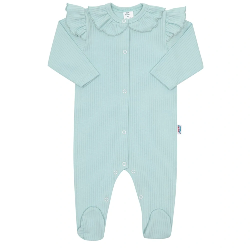 Kojenecký bavlněný overal New Baby Stripes ledově modrá, vel. 86 (12-18m)