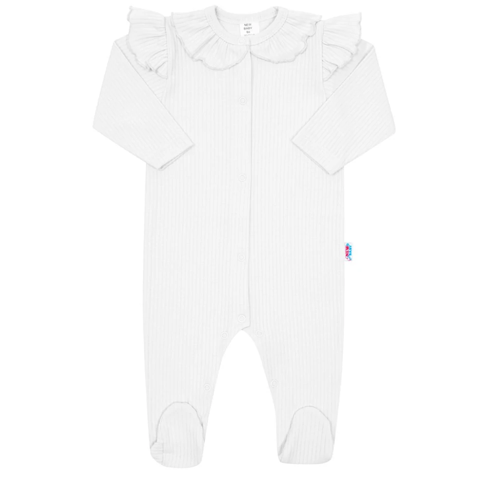 Kojenecký bavlněný overal New Baby Stripes bílý velikost 86 (12-18m)