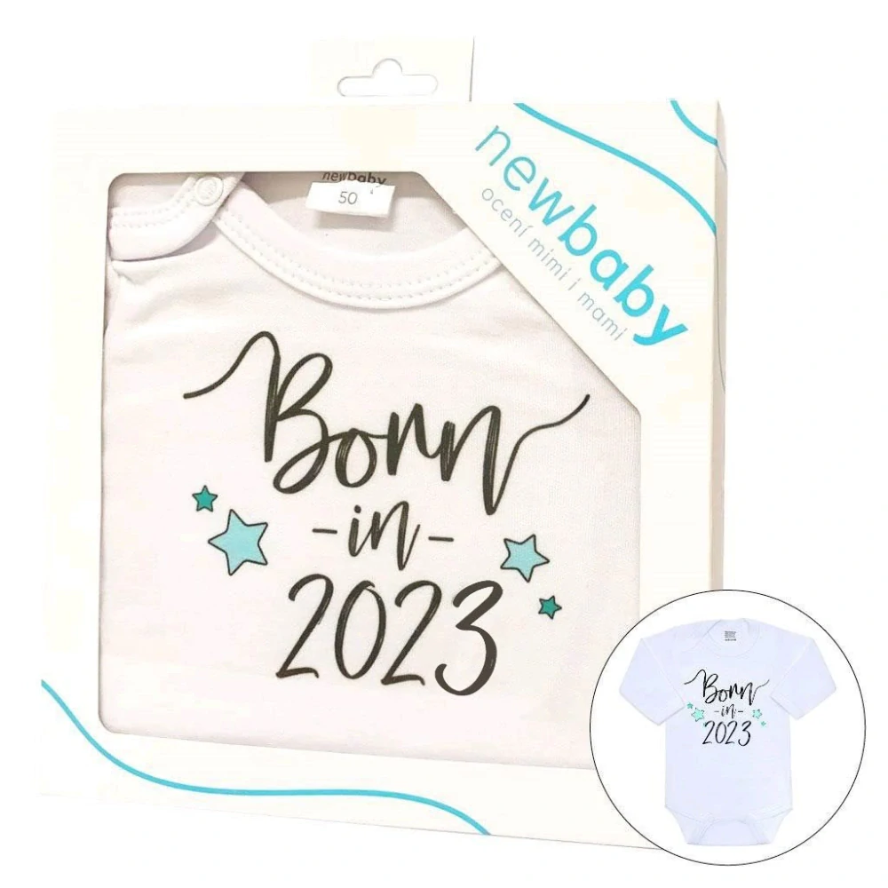 Body s potiskem New Baby Oteckova najrýchlejšia - darčekové balenie, vel. 68 (4-6m)