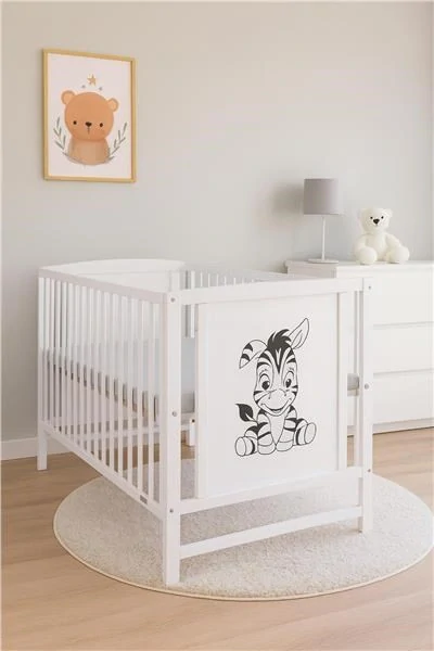 Dětská postýlka New Baby BEA Zebra bílá
