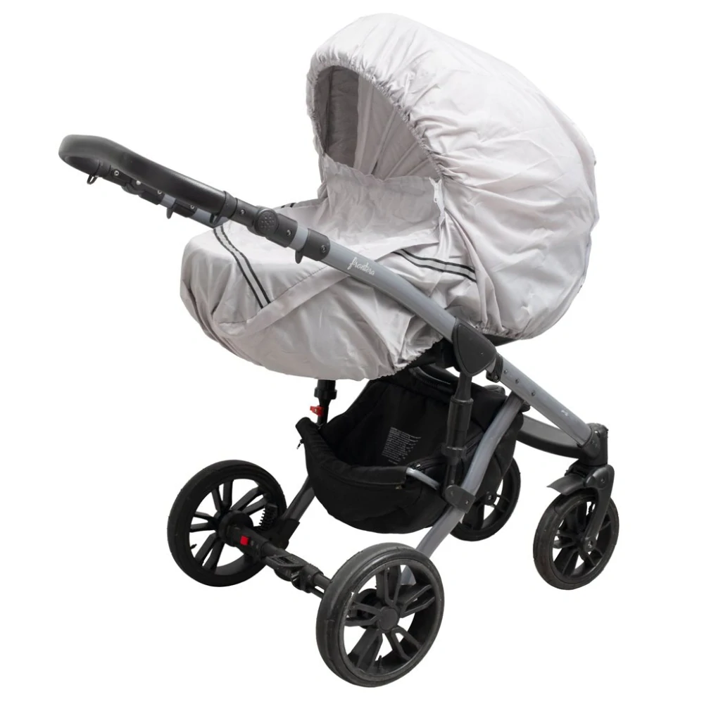 Pláštěnka na kočárek s reflexním prvkem New Baby Basic šedá
