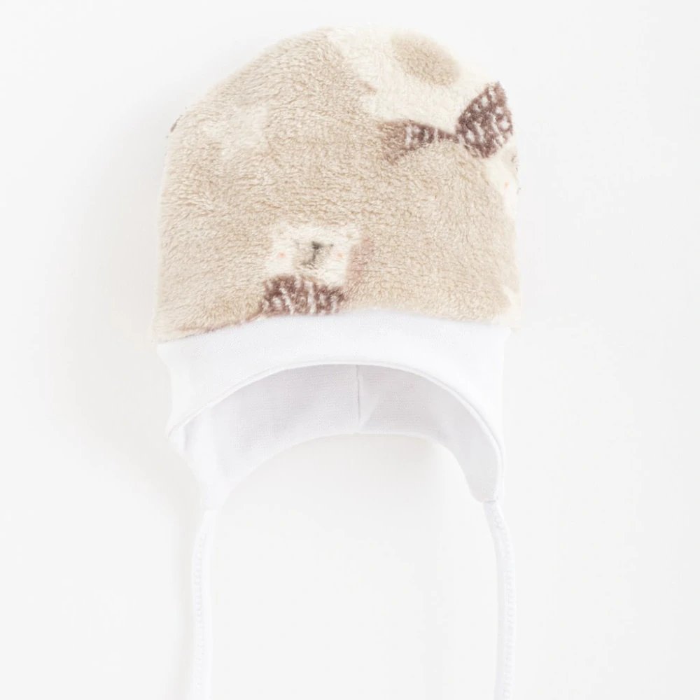 Kojenecká Wellsoft zimní čepička New Baby Polar Bear velikost 80/86