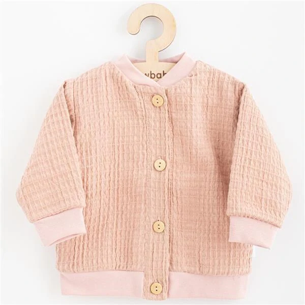 Kojenecký mušelínový kabátek New Baby Comfort clothes růžová velikost 86 (12-18m)