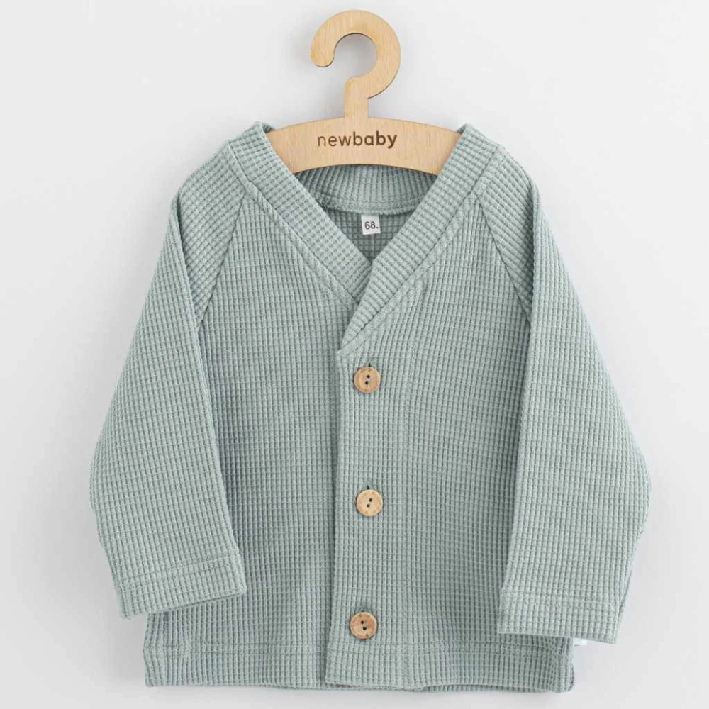 Kojenecký kabátek na knoflíky New Baby Luxury clothing Oliver šedý, vel. 92 (18-24m)