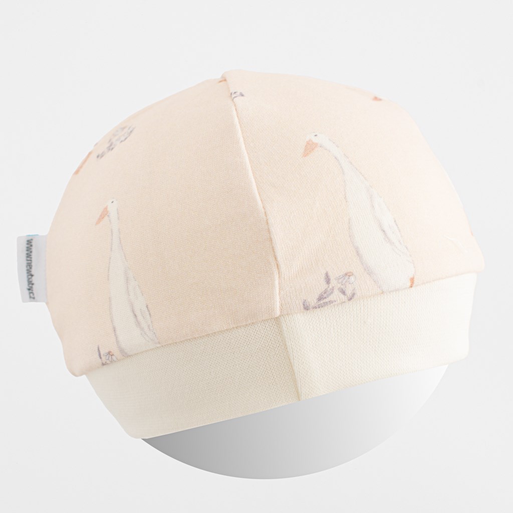 Kojenecká bavlněná čepička New Baby Husičky, vel. 80/86