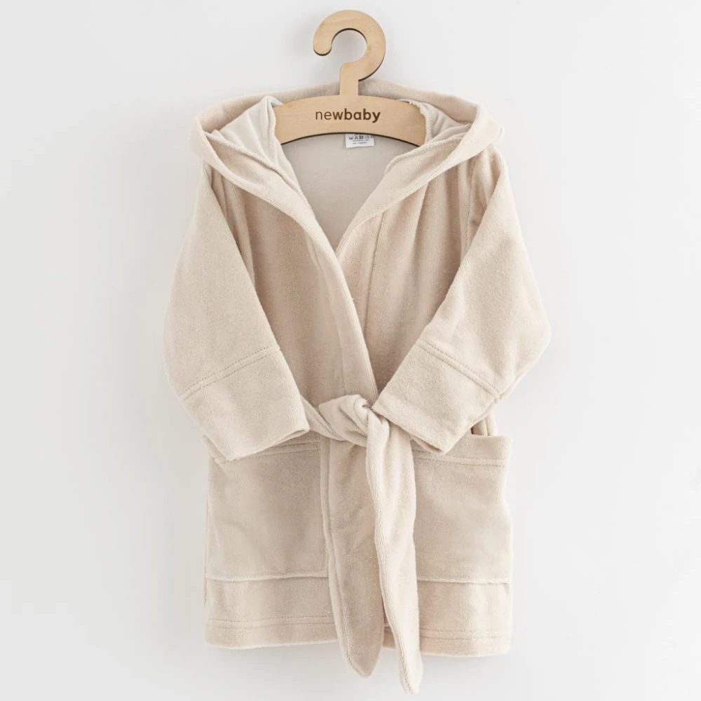 Dětský froté župan New Baby Comfortably beige, vel. 116/122