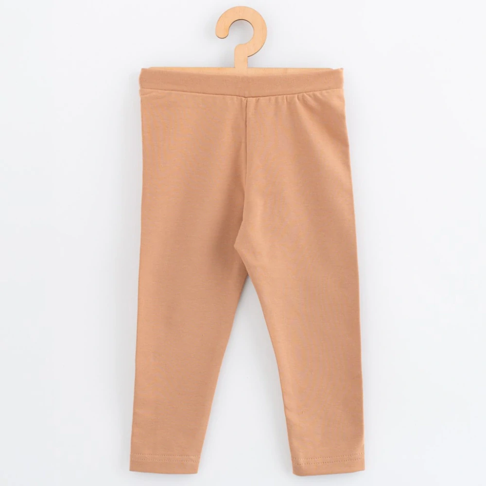 Dětské legíny z teplákoviny New Baby Kindergarten beige velikost 104/110