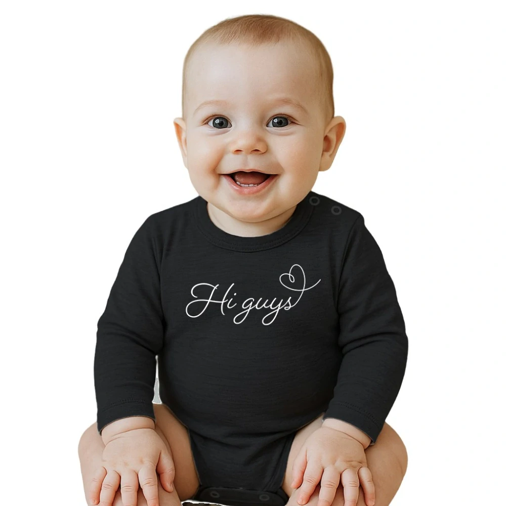 Dětské body s potiskem New Baby Hi guys, vel. 86 (12-18m)