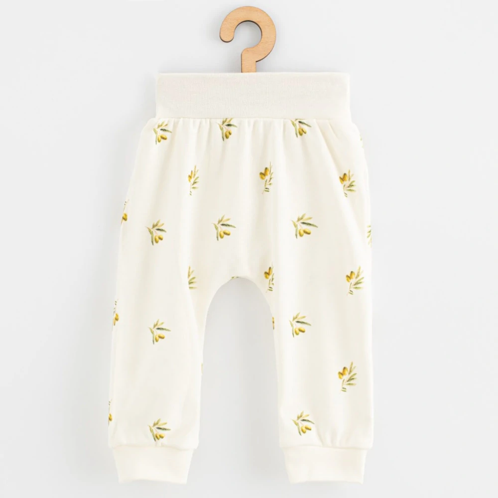 Kojenecké kalhoty z organické bavlny New Baby Olivy, vel. 80 (9-12m)