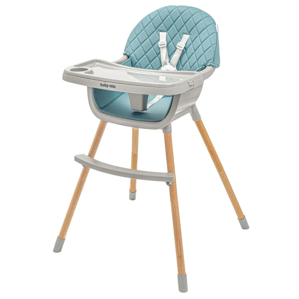 Jídelní židlička Baby Mix Freja wooden dusty green
