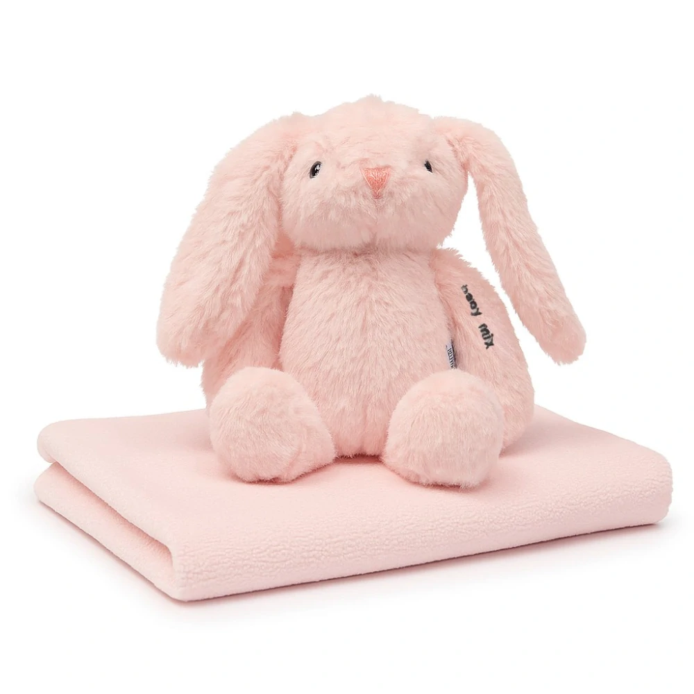Dárková sada plyšový králíček a osuška Baby Mix, vel. 0- 12 m