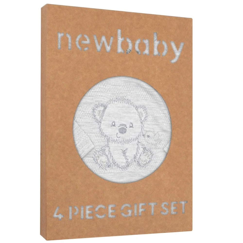 Kojenecká soupravička do porodnice New Baby Sweet Bear šedá, vel. 62 (3-6m)