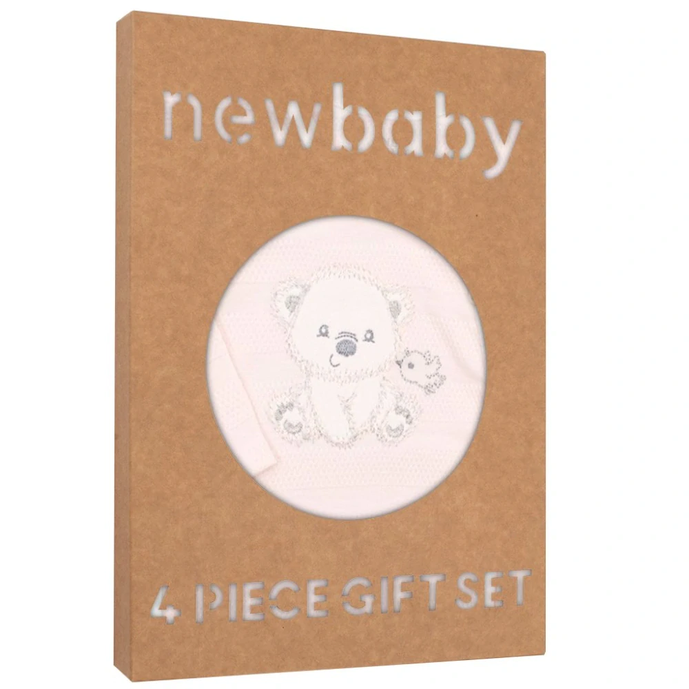 Kojenecká soupravička do porodnice New Baby Sweet Bear béžová, vel. 62 (3-6m)