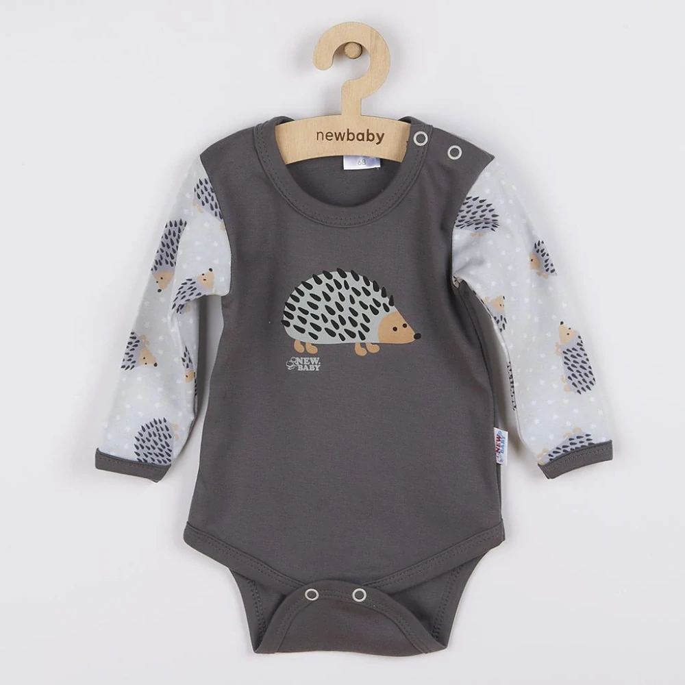 Kojenecké body s dlouhým rukávem New Baby Ježek velikost 86 (12-18m)