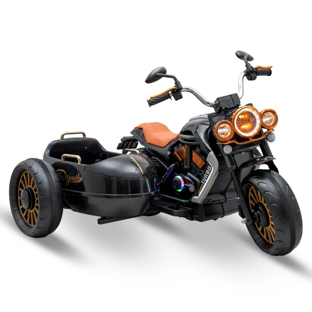 Dětská elektrická motorka SideCar Baby Mix černá