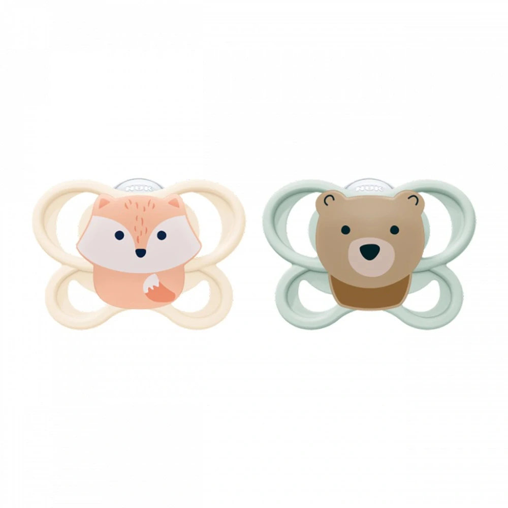 Dudlík NUK Perfect Match Air FOX/BEAR 0-2m 2ks box, vel. 0-2 m