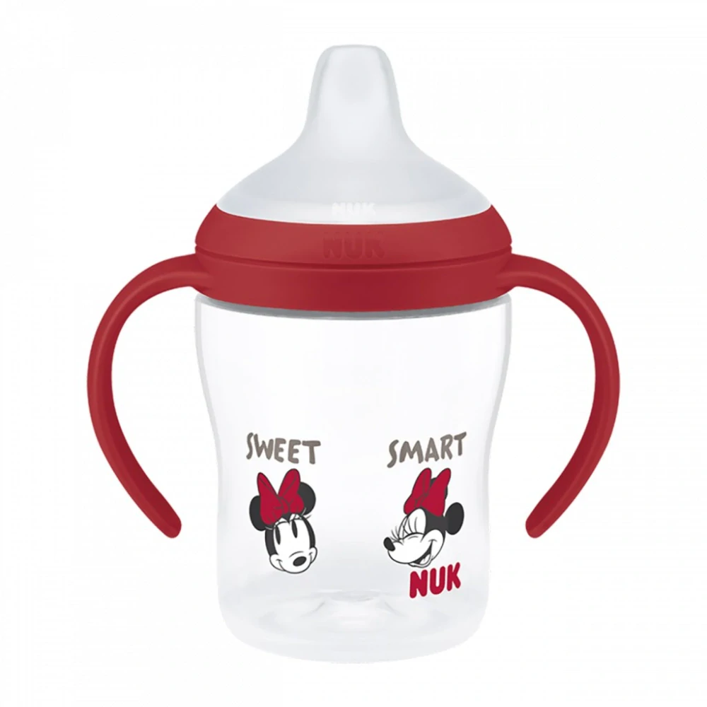 Kojenecká láhev NUK Perfect Match na učení DISNEY Minnie red 150 ml