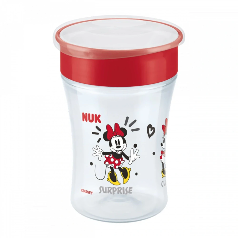 Dětský hrníček Magic NUK Cup Minnie (8+ m.) NUK 360° 230 ml